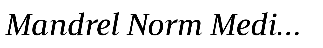Mandrel Norm Medium Italic
